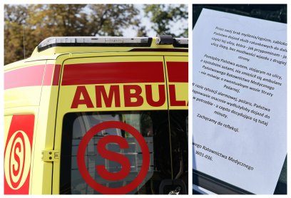 Auto blokowało przejazd, karetka nie mogła przejechać. Ratownicy zostawili kierowcy wymowny list