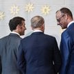 Emmanuel Macron, Donald Tusk i Friedrich Merz podczas spotkania Trójkąta Weimarskiego