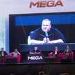 Kim Dotcom podczas uroczystej inauguracji platformy Mega