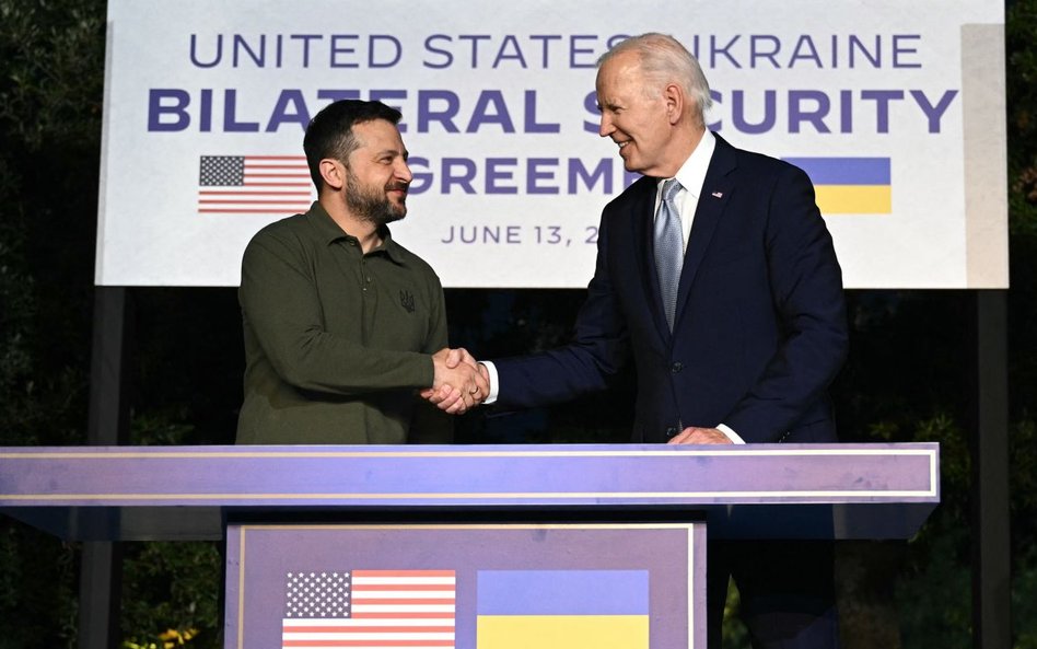 Prezydenci USA i Ukrainy Joe Biden i Wołodymyr Zełenski