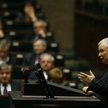 Jarosław Kaczyński podczas debaty o odwołanie marszałka Bronisława Komorowskiego