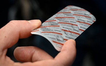 Opakowanie leku na malarię zawierającego Chlorochinę