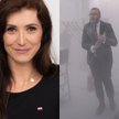 Rzeczniczka Konfederacji Ewa Zajączkowska-Hernik oraz poseł Konfederacji Grzegorz Braun po odłożeniu