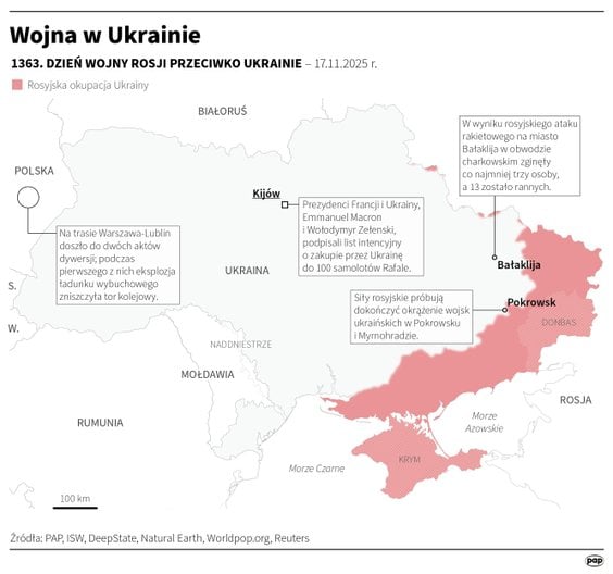Tak wyglądała sytuacja na froncie w 1363 dniu wojny