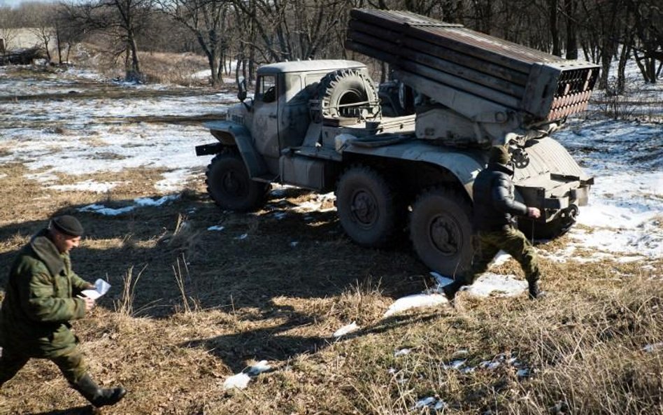 Wyrzutnia Grad na wyposażeniu prorosyjskich separatystów na Ukrainie