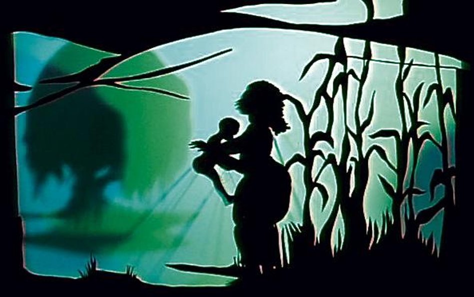 Kara Walker stosuje w filmach dawną technikę wycinanek