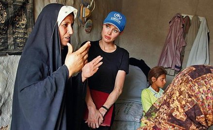Angelina Jolie odwiedza Irak jako ambasadorka dobrej woli wysokiego komisarza ONZ ds. uchodźców (UNH