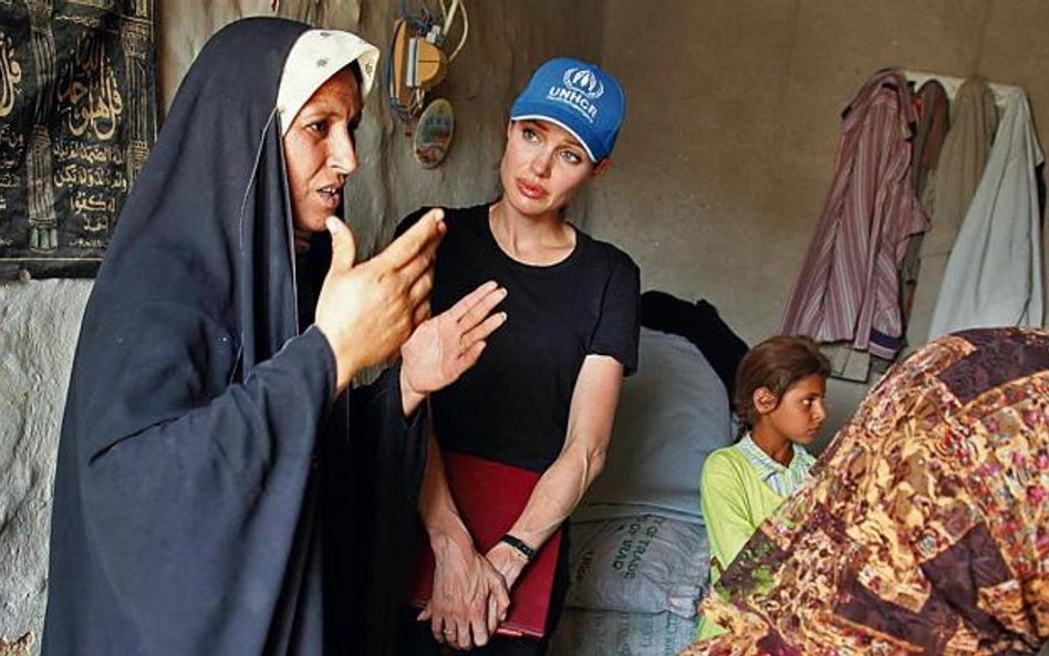 Angelina Jolie odwiedza Irak jako ambasadorka dobrej woli wysokiego komisarza ONZ ds. uchodźców (UNH