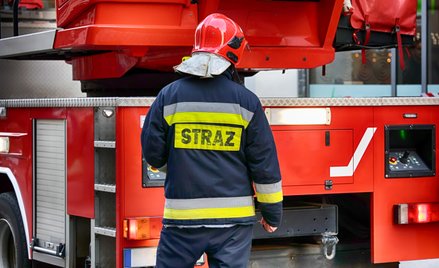 Trwa akcja strażaków przy DK91