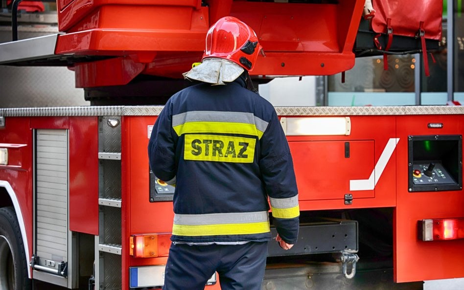 Trwa akcja strażaków przy DK91