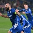 Zawodnik Lecha Poznań Mikael Ishak po zdobyciu bramki z rzutu karnego na 2:0 podczas rewanżowego mec