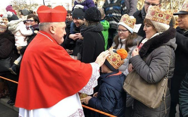 Metropolita warszawski kardynał Kazimierz Nycz podczas Orszaku Trzech Króli w 2018 roku.