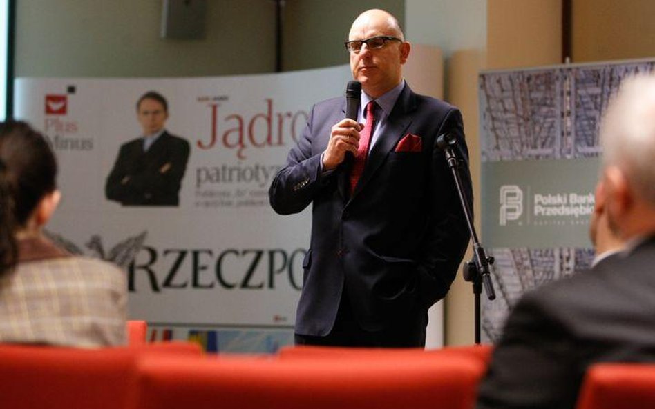 Ireneusz Jabłoński w siedzibie "Rzeczpospolitej"