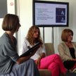 Maria Winiarska i Zofia Zborowska na konferencji prasowej