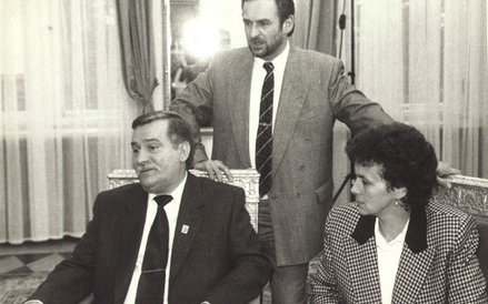 Belweder n/z Lech Wałęsa, Danuta Wałęsa i Mieczysław Wachowski