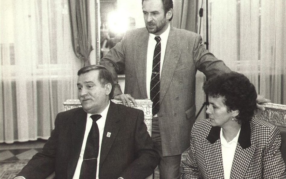 Belweder n/z Lech Wałęsa, Danuta Wałęsa i Mieczysław Wachowski