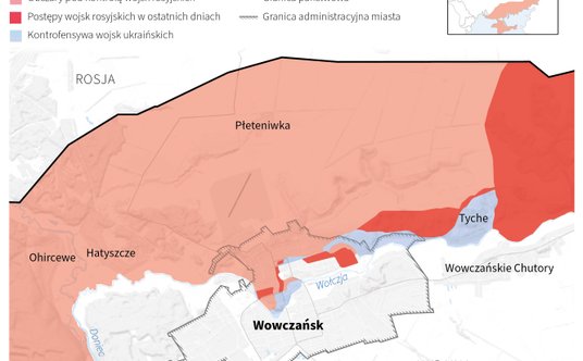 Rosyjskie działania w rejonie Wowczańska