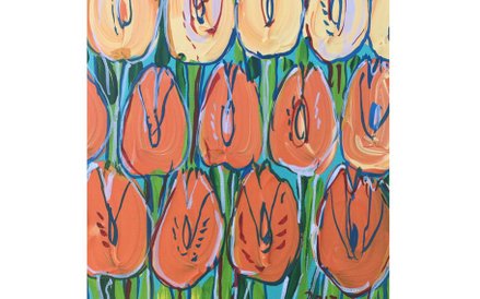 „Pomarańczowe tulipany”, Edward Dwurnik