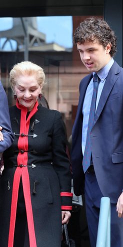 Carolina Herrera z wnukami na pokazie mody New York Fashion Week F/W 2026