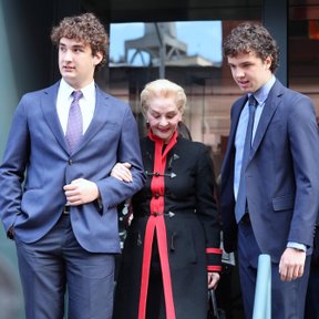 Carolina Herrera z wnukami na pokazie mody New York Fashion Week F/W 2026