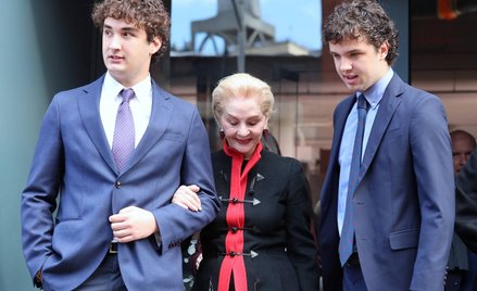 Carolina Herrera z wnukami na pokazie mody New York Fashion Week F/W 2026