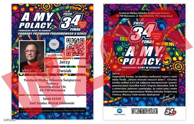 Każda osoba kwestująca na rzecz fundacji musi posiadać identyfikator umieszczony w widocznym miejscu