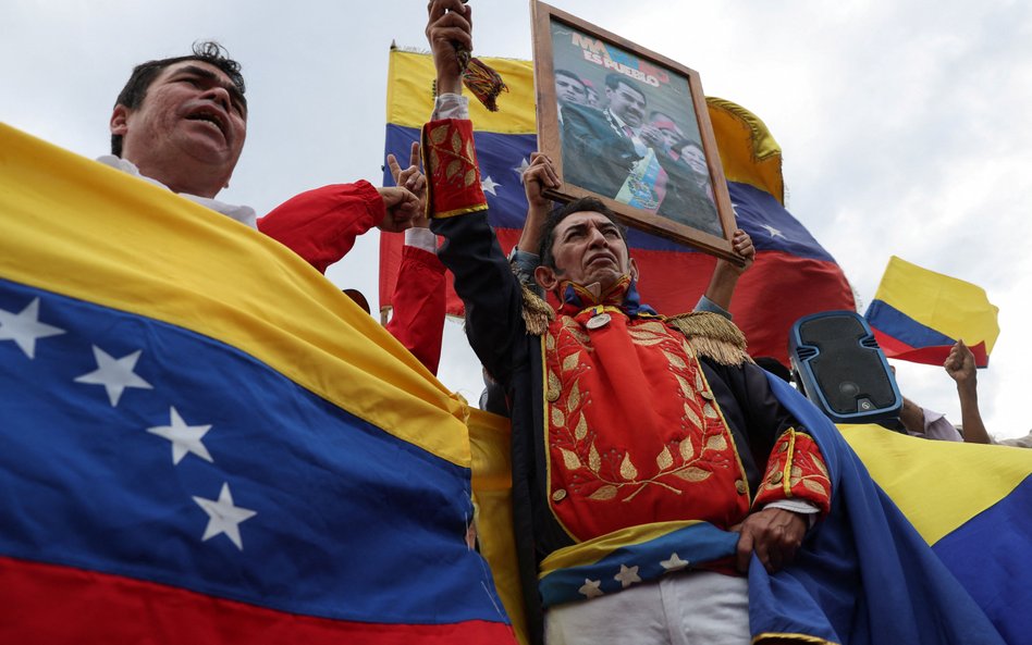 Demonstracja w obronie suwerenności Wenezueli na terenie Kolumbii
