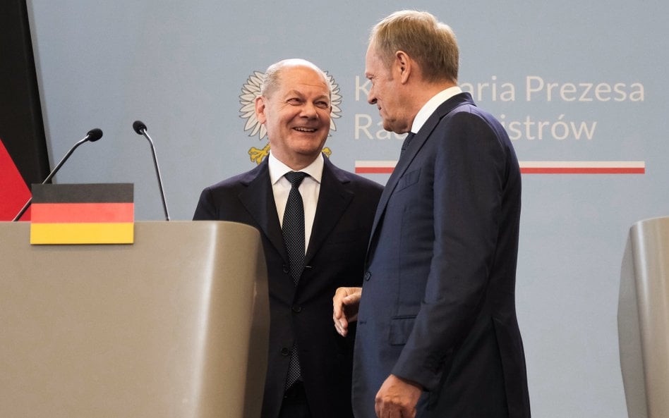 Kanclerz Niemiec Olaf Scholz i prezes Rady Ministrów Donald Tusk.