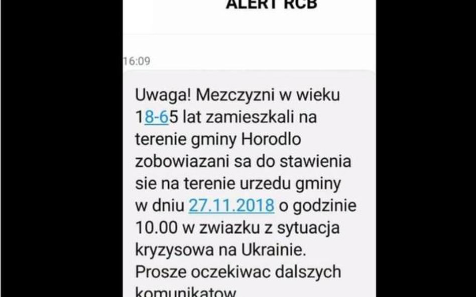 Mężczyźni wezwani do stawienia się. Fałszywy alarm RCB