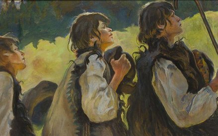 Obraz z 1907 r. Kazimierza Sichulskiego „Trzej pastuszkowie" (cena wywoławcza 90 tys. zł)