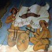 Mural w Gonzales przedstawiający Teksańczyków podczas potyczki nad Guadelupe
