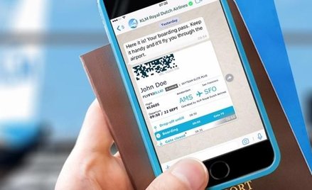 KLM: Karta pokładowa przez WhatsAppa