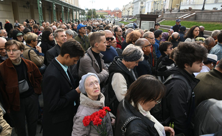 Moskwianie oczekujący na pogrzeb Gorbaczowa
