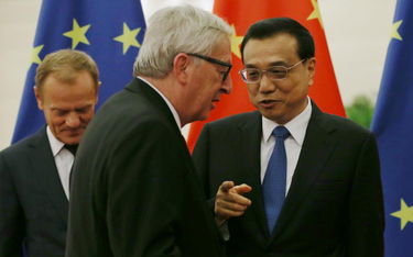 Europejsko-chińskie zbliżenie. Szef Komisji Europejskiej Jean-Claude Juncker i premier ChRL Li Keqia