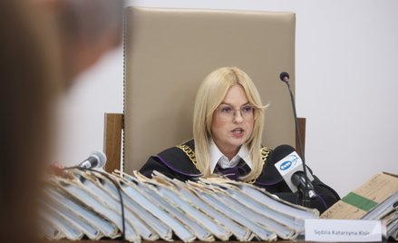 Sędzia Katarzyna Kisiel na sali Sądu Apelacyjnego w Warszawie