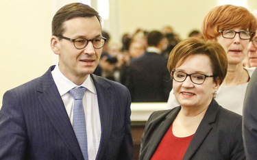 Premier Mateusz Morawicki i minister Anna Zalewska