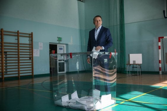 Łukasz Gibała zagłosował w wyborach na prezydenta Krakowa