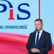 Przewodniczący KP PiS Mariusz Błaszczak podczas konferencji prasowej w siedzibie Prawa i Sprawiedliw