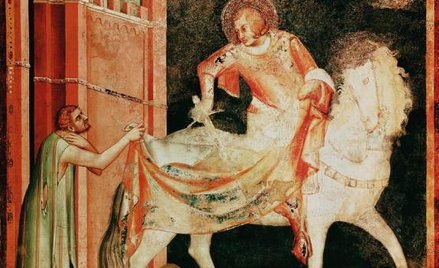 Simone Martini, „Święty Marcin dzieli się swym płaszczem z żebrakiem”: fresk z Asyżu jako pochwała „