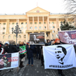 14 grudnia br., demonstracja zwolenników Saakaszwilego przed sądem w Tbilisi