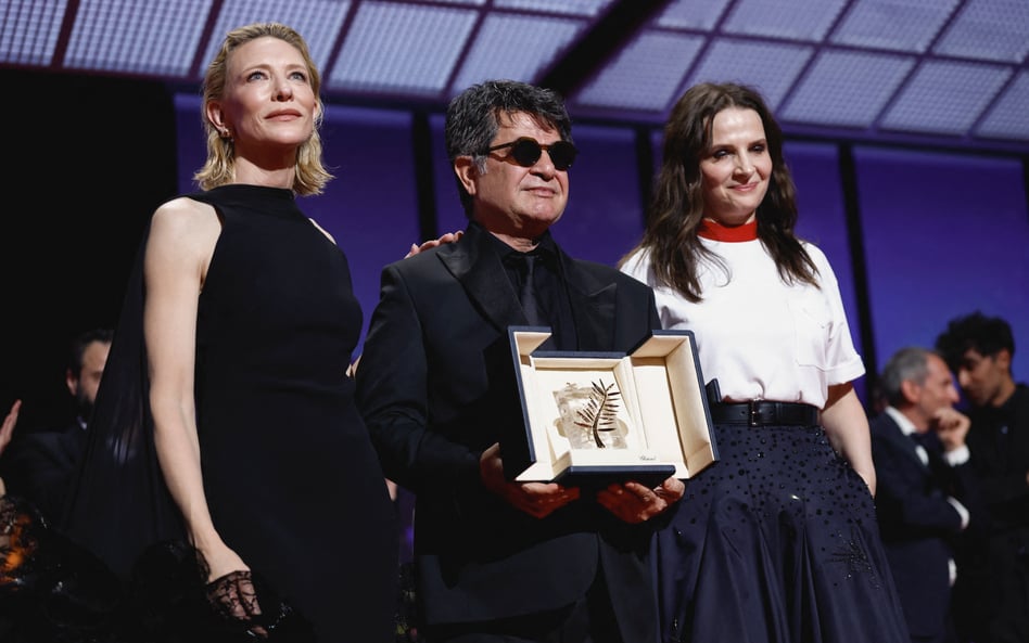 Jafar Panahi w towarzystwie Cate Blanchett i Juliette Binoche