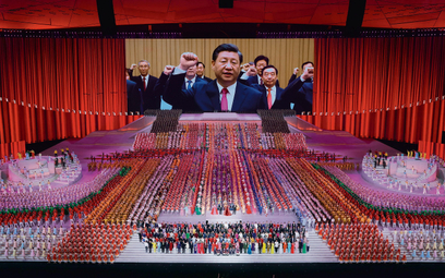 Wielka feta dla uczczenia 100 lat KPCh. W centrum on – Xi Jinping. Pekin, 28 czerwca 2021 r.