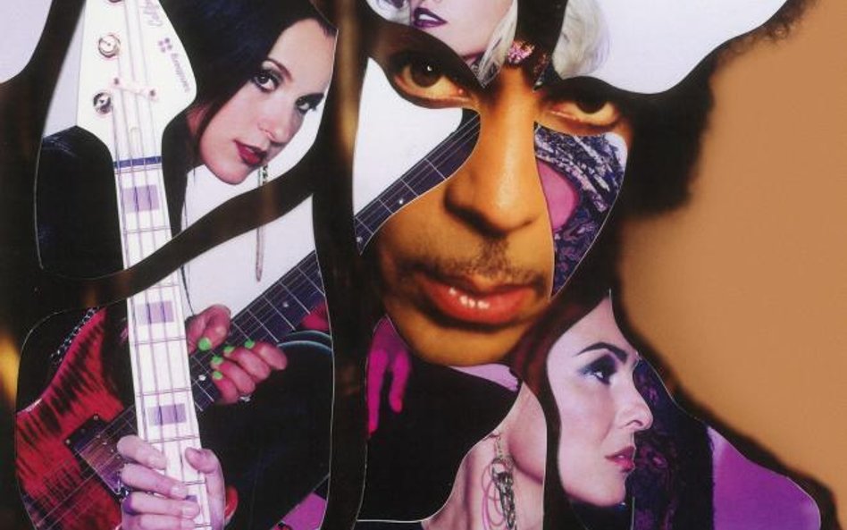 Prince w towarzystwie instrumentalistek 3rd Eye Girl