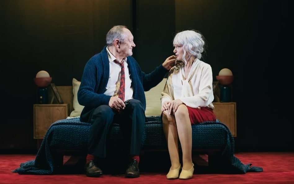 Główni bohaterowie, Grażyna i Ludwik, w dniu pięćdziesiątej rocznicy swojego pierwszego zbliżenia ni