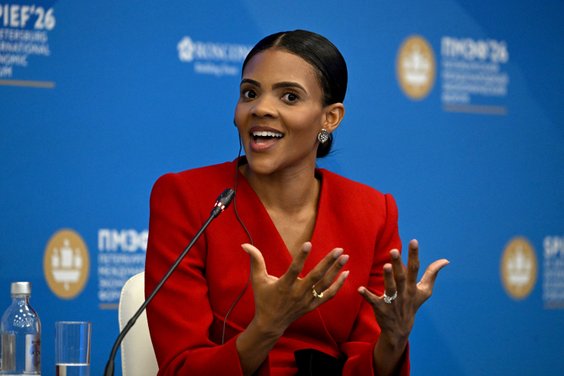 Amerykańska prawicowa influencerka Candace Owens bierze udział w Międzynarodowym Forum Ekonomicznym 