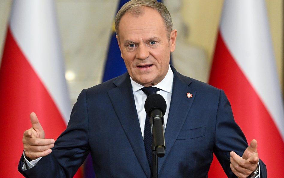 Premier Donald Tusk na konferencji prasowej w KPRM w Warszawie. Kiedy odbędą się prawybory prezydenc