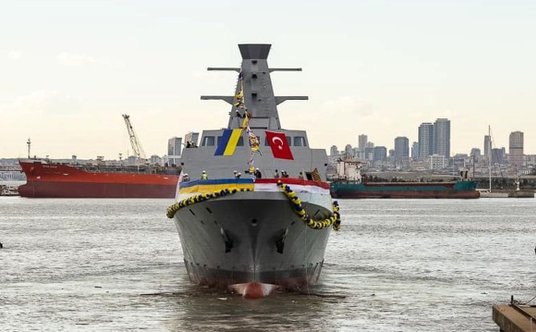 Korweta Hetʹman Iwan Mazepa tuż po wodowaniu.