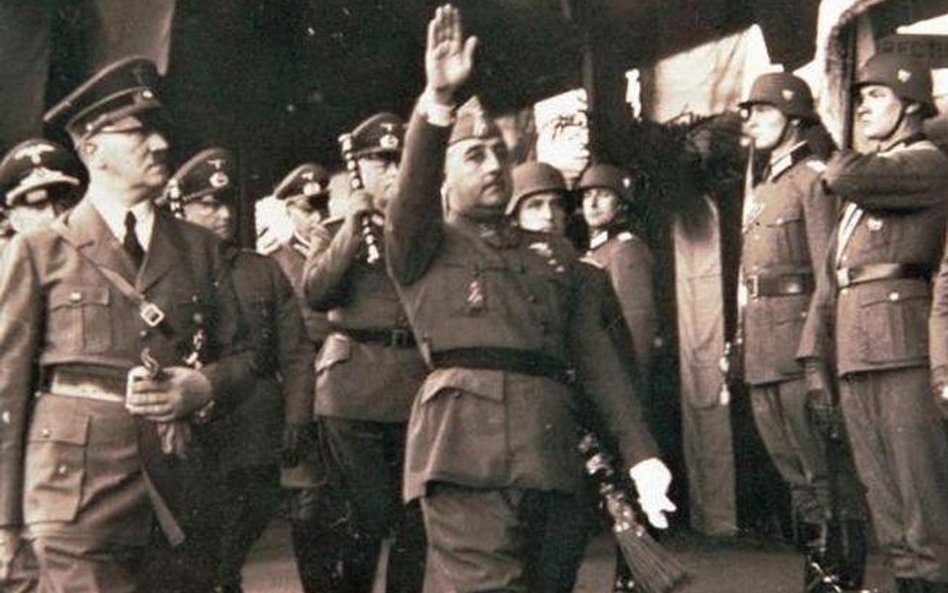 Adolf Hitler i Francisco Franco podczas spotkania w Hendaye (23 października 1940 r.)