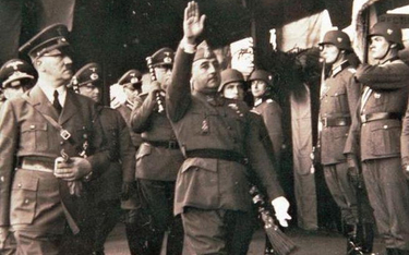 Adolf Hitler i Francisco Franco podczas spotkania w Hendaye (23 października 1940 r.)