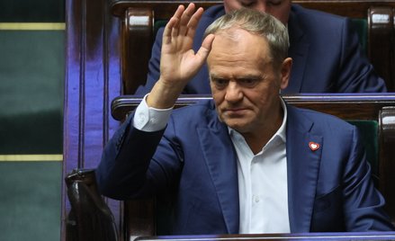 Donald Tusk na sali plenarnej Sejmu